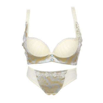 霞丹妮金色永恒abc杯聚拢文胸套装上托调整型女内衣文胸套装多杯型可