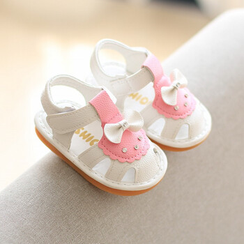 2018夏季新宝宝凉鞋女童包头公主鞋子带响叫叫鞋0-1-2岁小女孩 a805