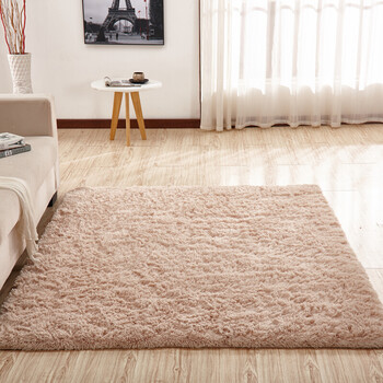 房间毛地毯卧室床边满铺客厅沙发欧美式白色可爱地垫长方形可定制 浅