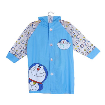 品牌童装 韩版儿童卡通充气雨衣带书包位 时尚男女学生徒步雨衣 叮当1