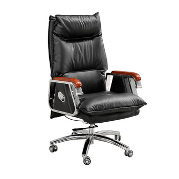 忆百糯上海办公家具 简约板式办公桌电脑桌老板桌 总裁桌 西皮老板椅