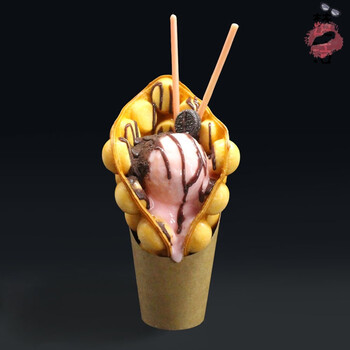 仿真食品模型鸡蛋仔冰淇淋模型港式鸡蛋仔模型滋蛋仔模型假样品