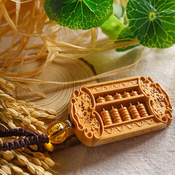 如意算盘汽车钥匙扣钥匙挂件挂饰包包挂件饰品小礼物w1 生意兴隆桃木