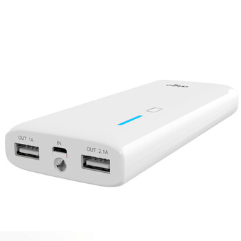 
                                        爱国者（aigo）15000毫安 K150 双USB输出 LED强光手电 苹果/安卓通用 移动电源/充电宝 白色                