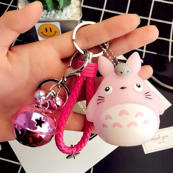 粉色龙猫 粉铃 玫红绳 opp袋包装