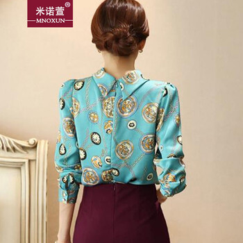 米诺萱-2015秋冬新品印花衬衫K626# 花色 XL