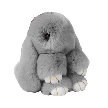 长毛兔公仔小兔子毛绒玩具儿童垂耳兔玩偶獭兔毛皮草男女生包挂件 中
