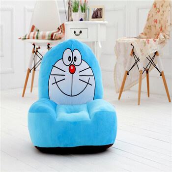 幼儿园卡通小沙发可爱宝宝沙发榻榻米坐椅可拆洗懒人沙发 卡其色 微笑