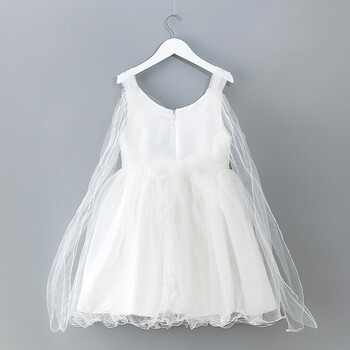 儿童礼服纱裙夏2018中大童公主连衣裙新款网纱蓬蓬裙 珍珠白/现货 140