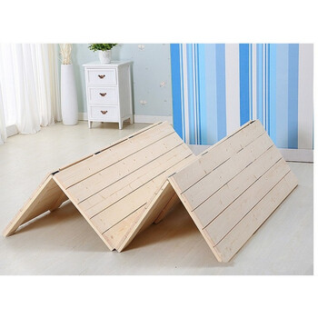 工匠时光松木硬床板折叠实木排骨架单人1.5双人1.8米加宽榻榻米床架1.