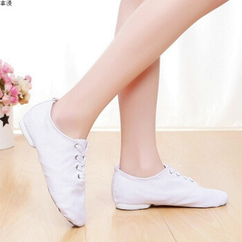 防滑现舞女孩表演舞鞋猫爪鞋芭蕾瑜珈瑜伽鞋软底练功鞋表演舞蹈 白色