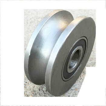 70,80,90,100mm 45#钢u型钢丝绳滑轮/轨道轮子圆管轮/弯管轮 100u槽宽