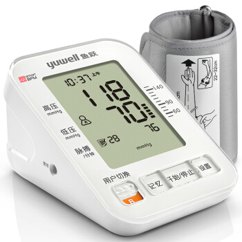 
                                        鱼跃（YUWELL）电子血压计 家用智能上臂式 YE680A自动智能血压测量仪 双人检测                