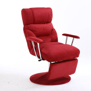 可躺办公躺椅折叠椅美容美甲椅懒人沙发升降椅子面膜体验椅 新款红色