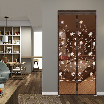 不碍事滑轨磁性门帘防蚊软纱门夏季卧室家用纱窗门防蚊虫加密帘子