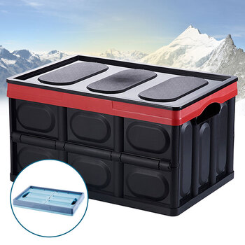 车载整理箱后备储物箱有盖多功能家用特大号装衣服置物箱加厚折叠箱子