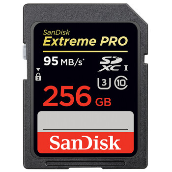 
                                                            闪迪（SanDisk）256GB SD存储卡 U3 C10 V30 4K至尊超极速版数码相机内存卡 读速170MB/s 写速90MB/s                
