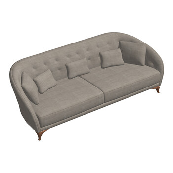 fama弗瑞莫 astoria 现代优雅简约客厅三人加大布艺扶手沙发 西班牙