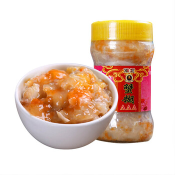 宁波特产红膏蟹糊蟹酱即食蟹浆梭子蟹螃蟹酱红膏蟹糊260g 2 图片价格品牌报价 京东