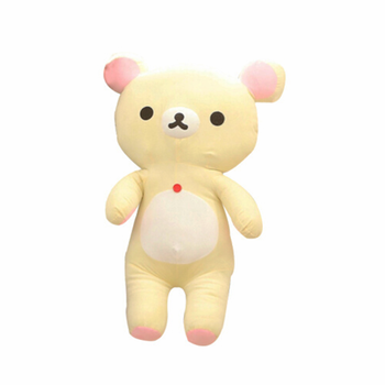 娃娃 创意公仔 送女朋友生日礼物 白色轻松熊60cm(赠送25厘米轻松熊)