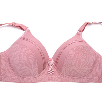 妇女纯色聚拢大码无钢圈中老年文胸衣妈妈内衣女胸罩 ppwx豆沙 38/85