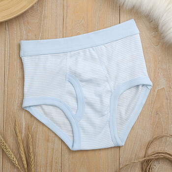 萱泽纯棉男式女式男女童儿童彩条三角裤条纹 男蓝白色条纹 170cm(170