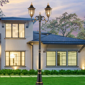 太阳能庭院灯 欧式路灯 户外庭院灯 别墅花园草坪灯 太阳能草坪灯 市