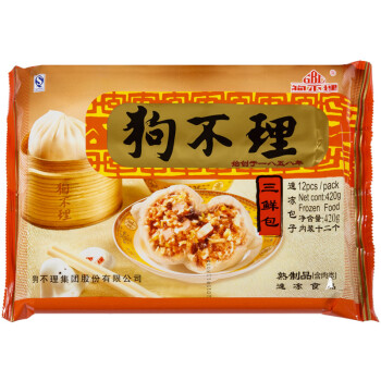 狗不理 美味三鲜包 420g（12个） *7件