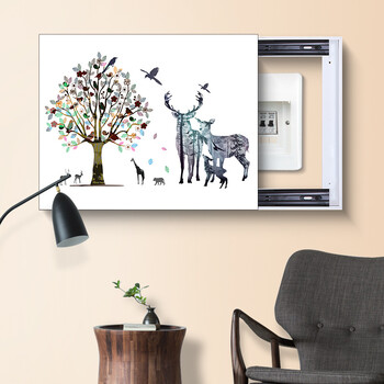 遮挡壁画客厅清新电闸挂画 广岛之恋 45高*55宽右推无框电表画0407