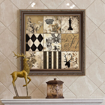 三千年 客厅装饰画美式欧式轻奢复古沙发背景墙画书房办公室挂画壁画