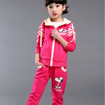 品牌童装女童春装套装3-4小学生5运动6韩版7卫衣8两件套9儿童10春秋11