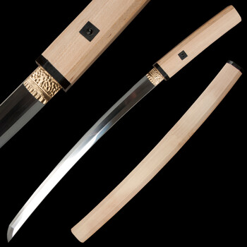 龙泉者言刀剑 三枚合地肌夹钢上研肋差 剑道居合练习工艺刀 高端 礼品