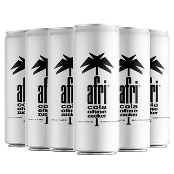 德国进口 afri艾菲柠檬味无糖可乐碳酸饮料汽水 330ml*6听(无糖)_ 2