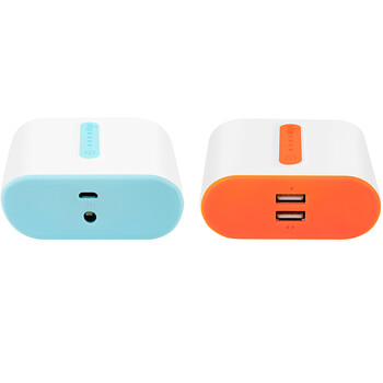 爱国者（aigo）移动电源S1 双USB10000mAh 小巧充电宝 蓝色