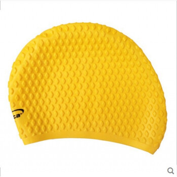 雅丽嘉aryca大颗粒游泳帽纯硅胶超软型水滴泳帽 黄色_ 6折现价59元
