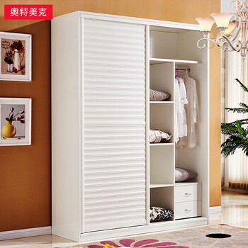 奥特美克衣橱百叶推拉门衣柜移门衣柜大衣柜1900 2400衣柜c E款 图片价格品牌报价 京东
