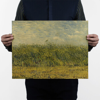 米白色 梵高-麦田云雀 47*36厘米