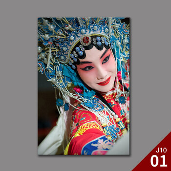 脸谱挂画客厅沙发装饰画火锅饭店餐馆包厢画京剧人物花旦壁画 j10-01