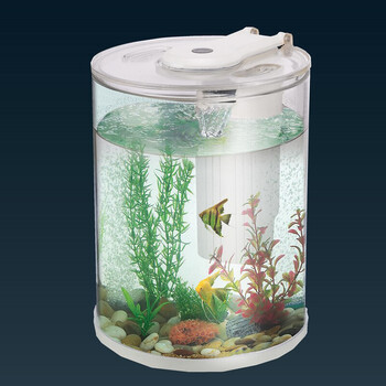 京潮 创意鱼缸 宠物观赏鱼水族箱乌龟亚克力植物森林创意家居圆形鱼缸