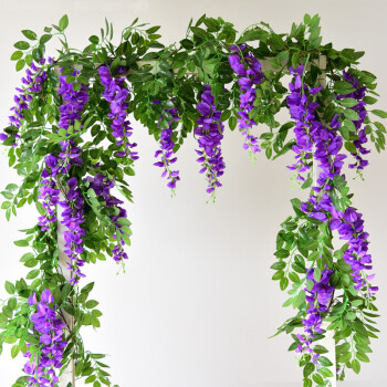 串假花藤花藤条装饰花缠绕吊花塑料藤蔓空调管遮挡植物 一条仿真紫藤