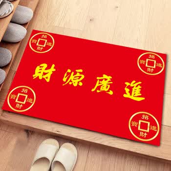 平安门垫进门地垫入户门脚垫家用门口防滑垫吸水垫子门厅地毯 财源广