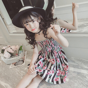 童装女童连衣裙11岁 女童吊带裙子6夏装2018新款7儿童装8夏季10岁11