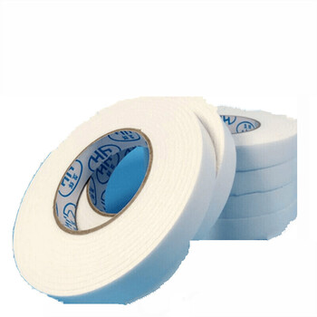 白色海绵双面胶 强力泡沫双面胶 广告泡棉双面胶带10米长 厚2mm宽1.