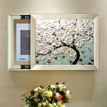 电表箱装饰画现代简约配电箱电闸箱装饰盒线盒空开箱遮挡箱发财树 yh