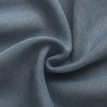 沙魔术贴窗帘白色沙帘布纱窗纱布料免打孔穿帘纱帘 藏青色 定制一米