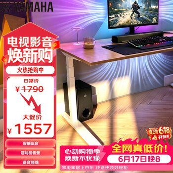 雅马哈（Yamaha）回音壁音响SR-C30A 虚拟5.1声道电脑音响条形音箱家用电视音响 游戏音箱
