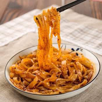 陕西名小吃 宝鸡岐山擀面皮凉皮凉粉凉面牛筋面 速食品3份装