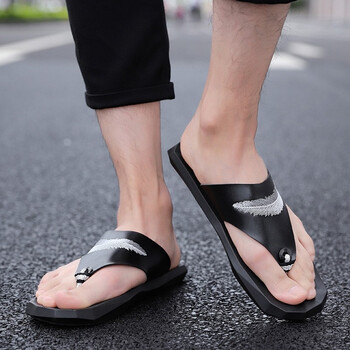 男士拖鞋夏潮男拖鞋室外沙滩夏季耐磨时尚外穿潮人凉拖夹脚人字拖