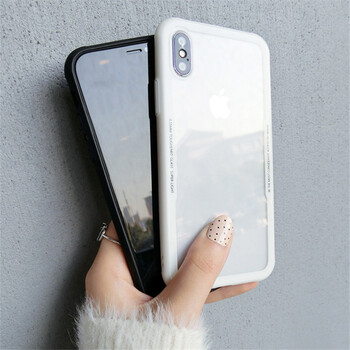 钢化玻璃华为p20手机壳三星s9情侣全包软壳女男款防摔 透明玻璃壳