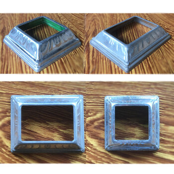 铁艺栏杆脚盖膨胀螺丝盖子扣盖花边丝盖铁皮冲压装饰盖护栏遮丑盖 100